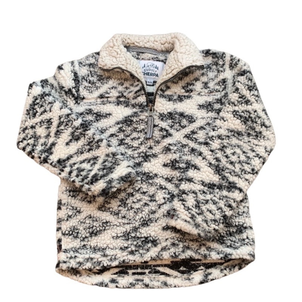 Sherpa 1/4 zip pullover sweatshirt